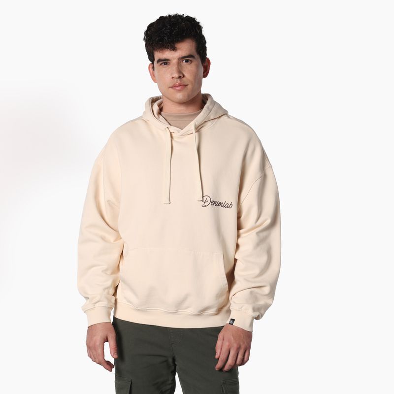 DENIMLAB - Hoodie Hombre con Estampado de Algodón Denimlab
