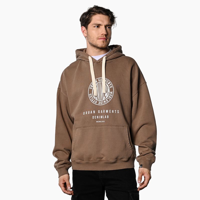 DENIMLAB - Hoodie Hombre con Estampado de Algodón Denimlab