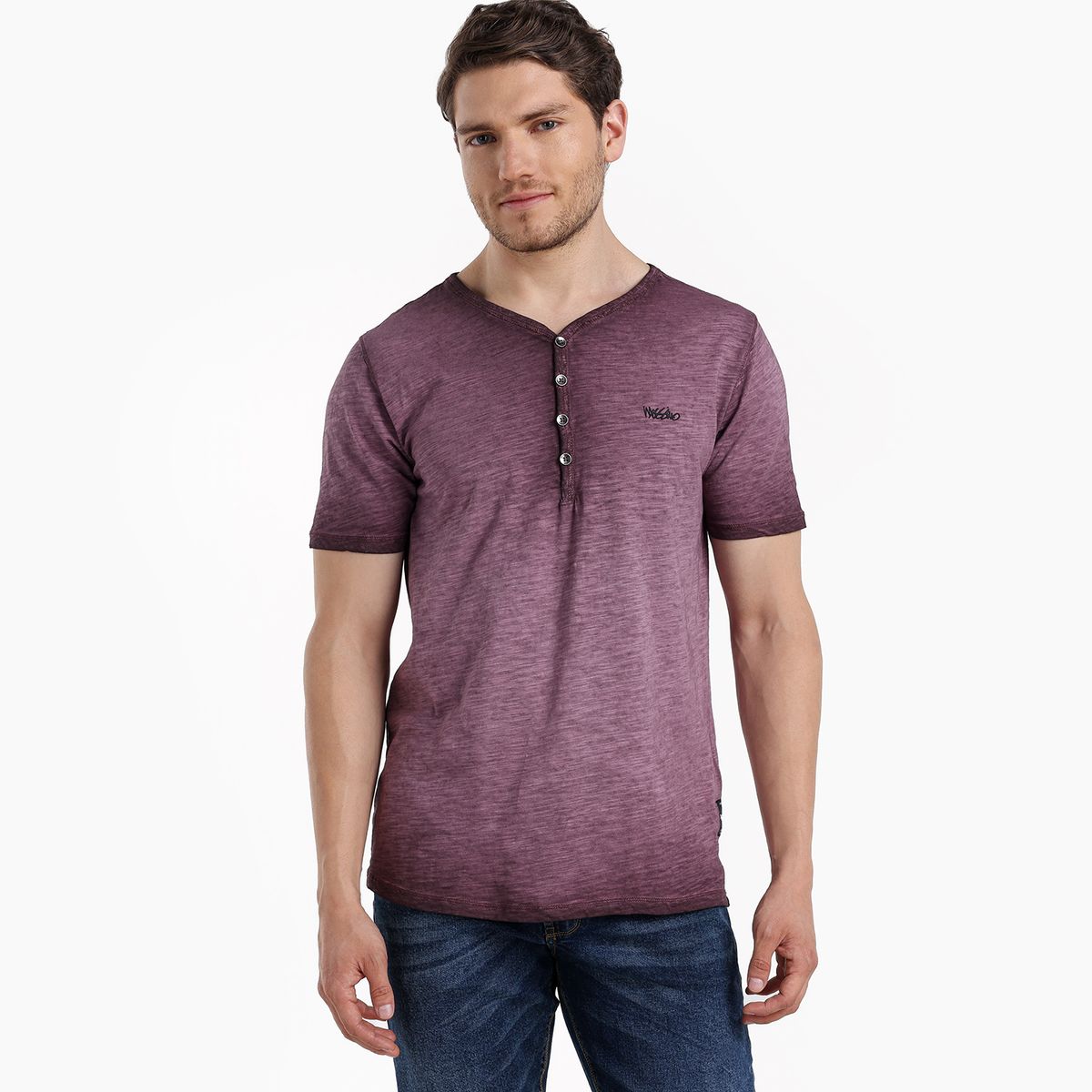 MOSSIMO - Camiseta Hombre Manga corta con Logo de Algodón Mossimo