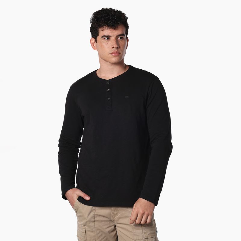 DENIMLAB - Camiseta Hombre Manga larga de Algodón Denimlab