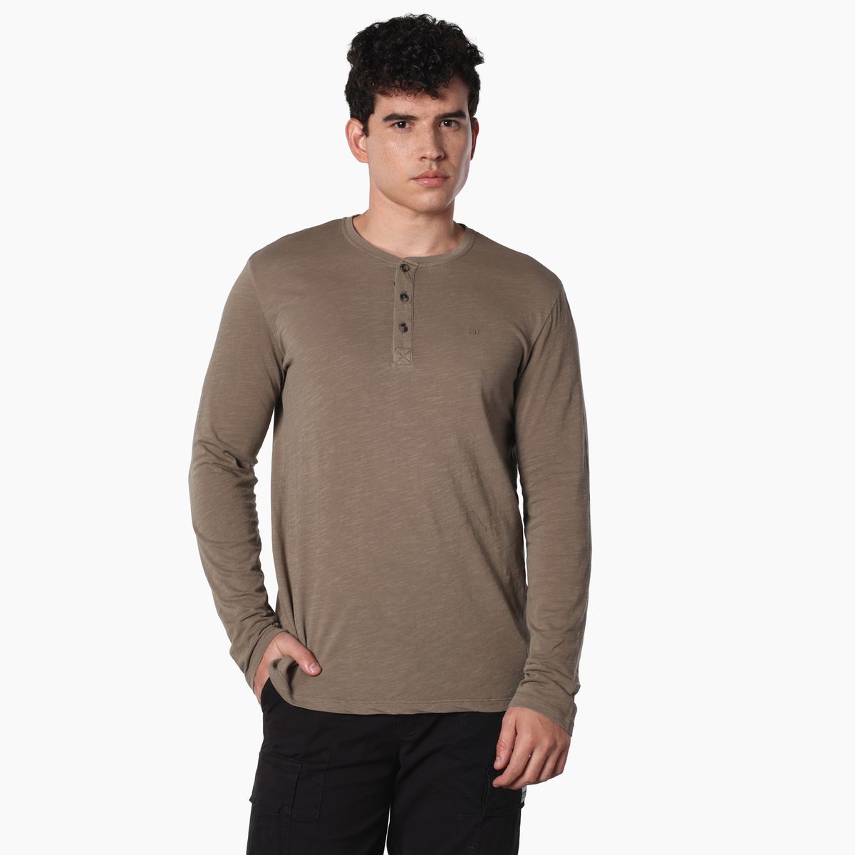 DENIMLAB - Camiseta Hombre Manga larga de Algodón Denimlab