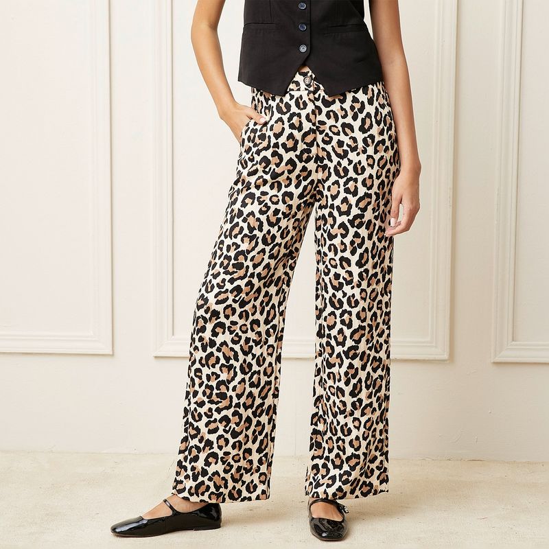 BASEMENT - Pantalón Wide Leg Mujer Tiro medio Basement