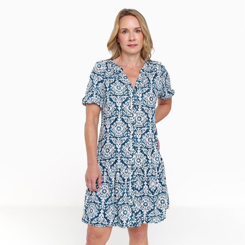 NEWPORT - Vestido Mujer Corto con Estampado Newport