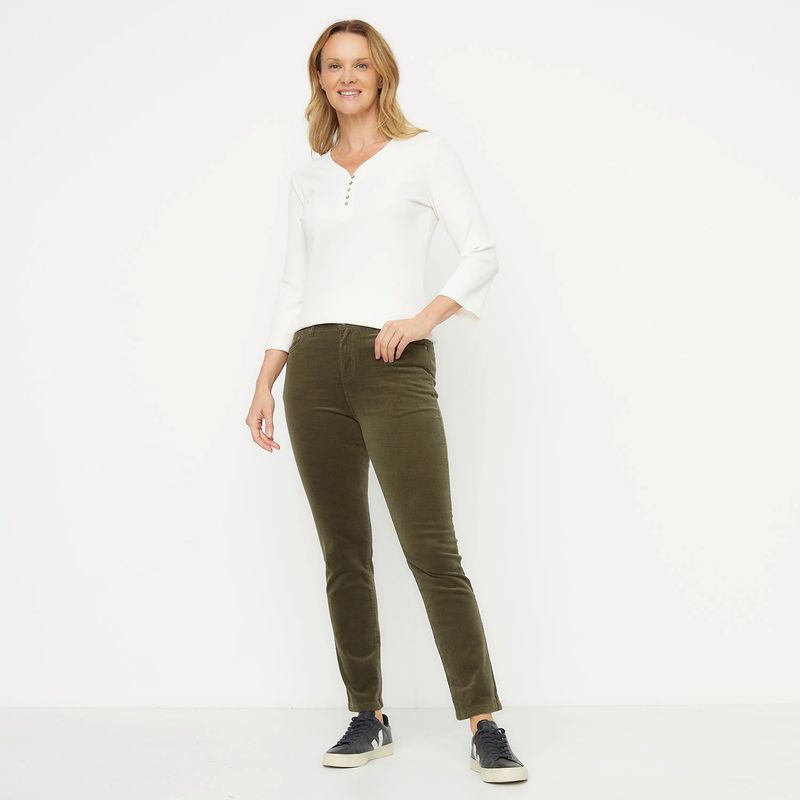 NEWPORT - Pantalón Recto Mujer Tiro medio Newport