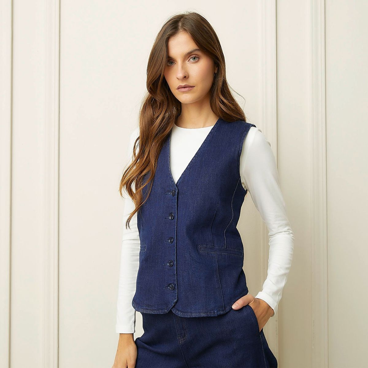 BASEMENT - Chaleco Mujer de Algodón Basement