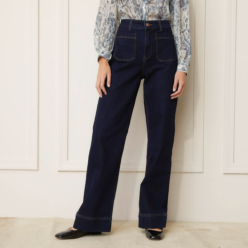 BASEMENT - Jean Wide leg Mujer Tiro alto Basement