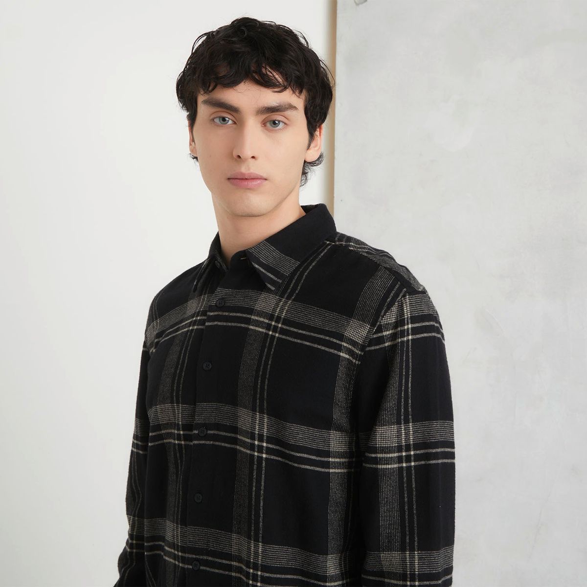 BEARCLIFF - Camisa Hombre Manga larga Recto Bearcliff