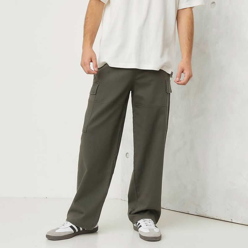 BEARCLIFF - Pantalón cargo Hombre Baggy de Algodón Bearcliff