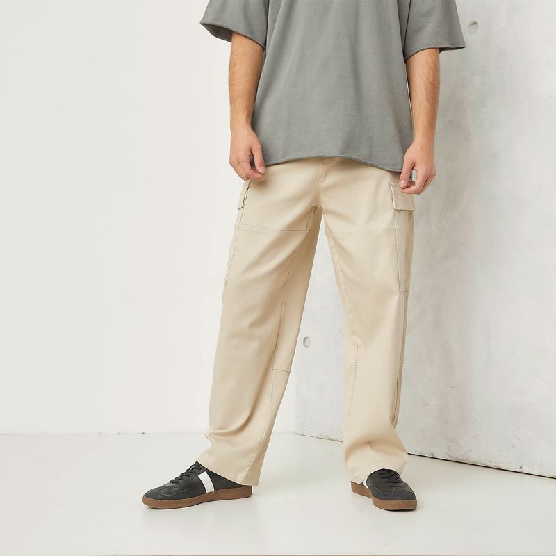 BEARCLIFF - Pantalón cargo Hombre Baggy de Algodón Bearcliff