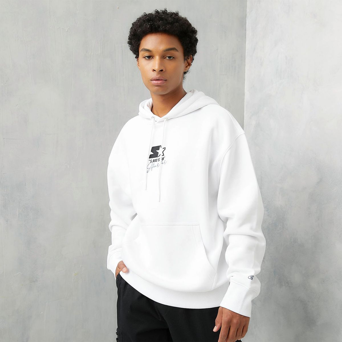 STARTER - Hoodie Hombre Con Logo de Algodón Starter