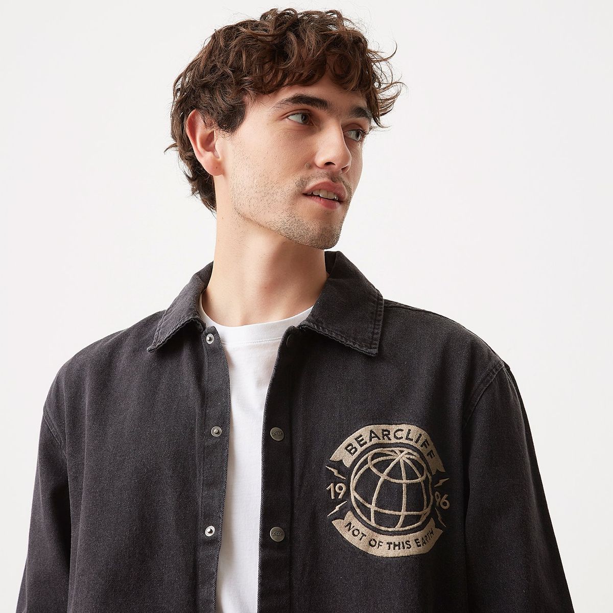 BEARCLIFF - Camisa Hombre Manga larga Recto Bearcliff