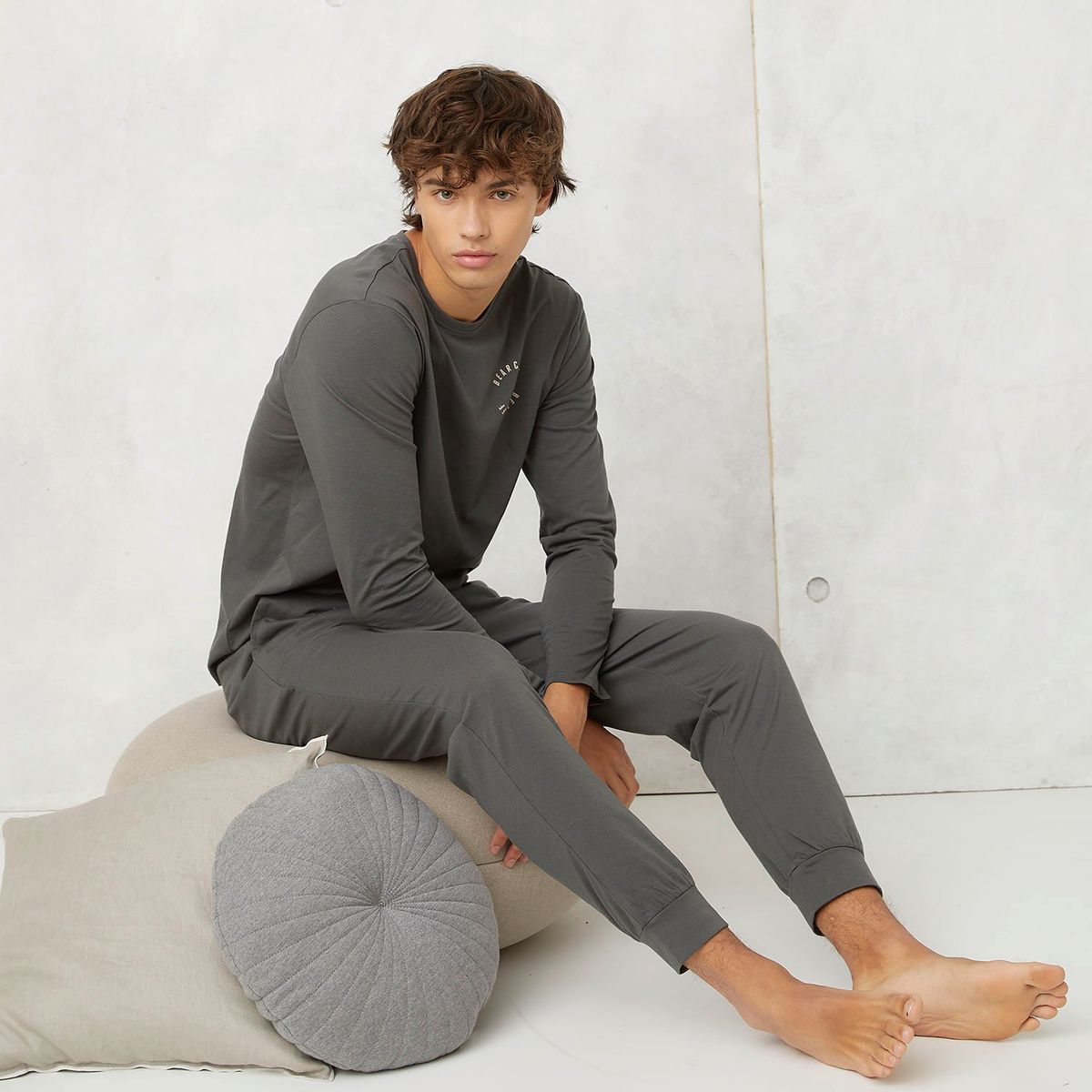 BEARCLIFF - Pijama Hombre Manga larga de Algodón Bearcliff