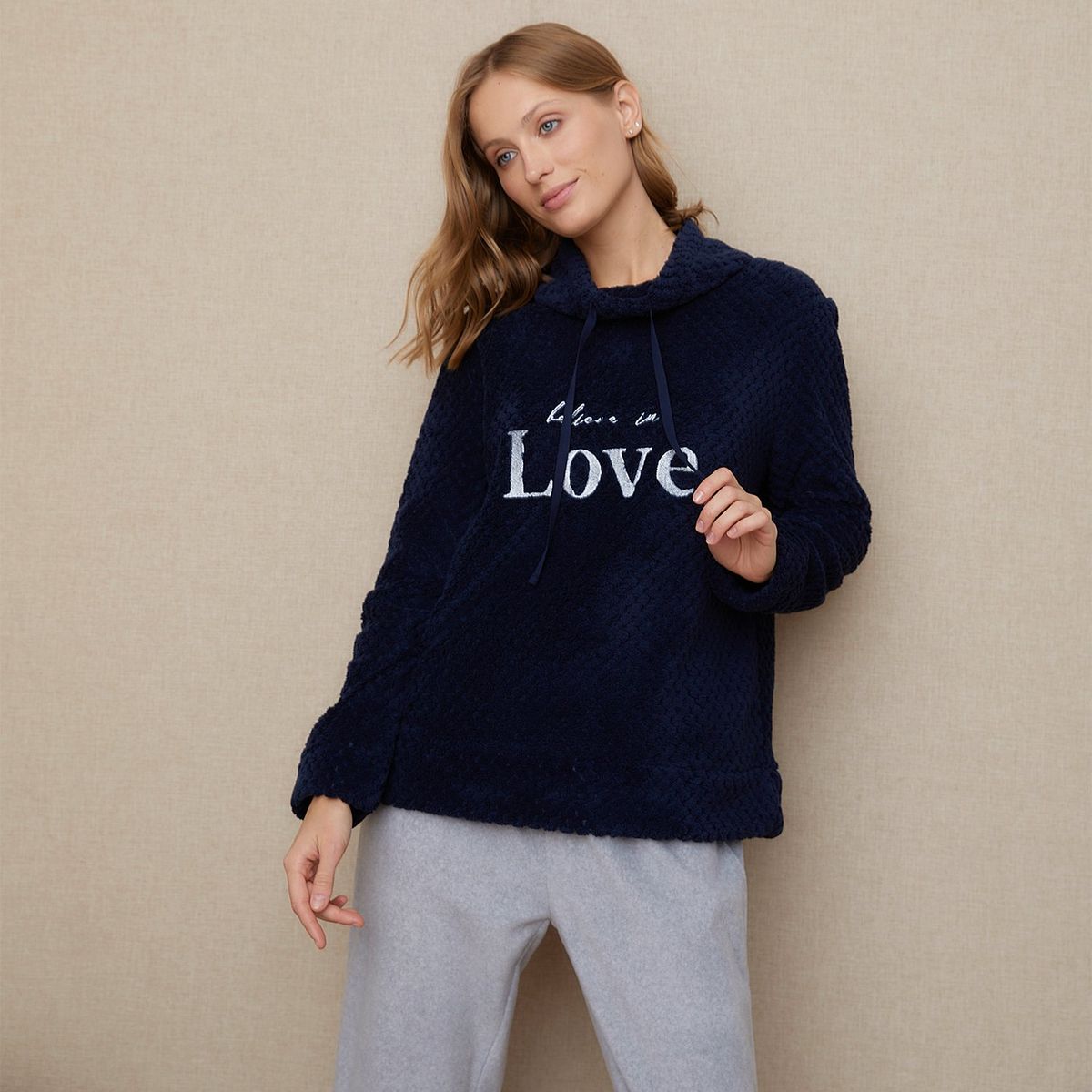 BLU - Pijama completa con pantalón Mujer Largo Manga larga  blu