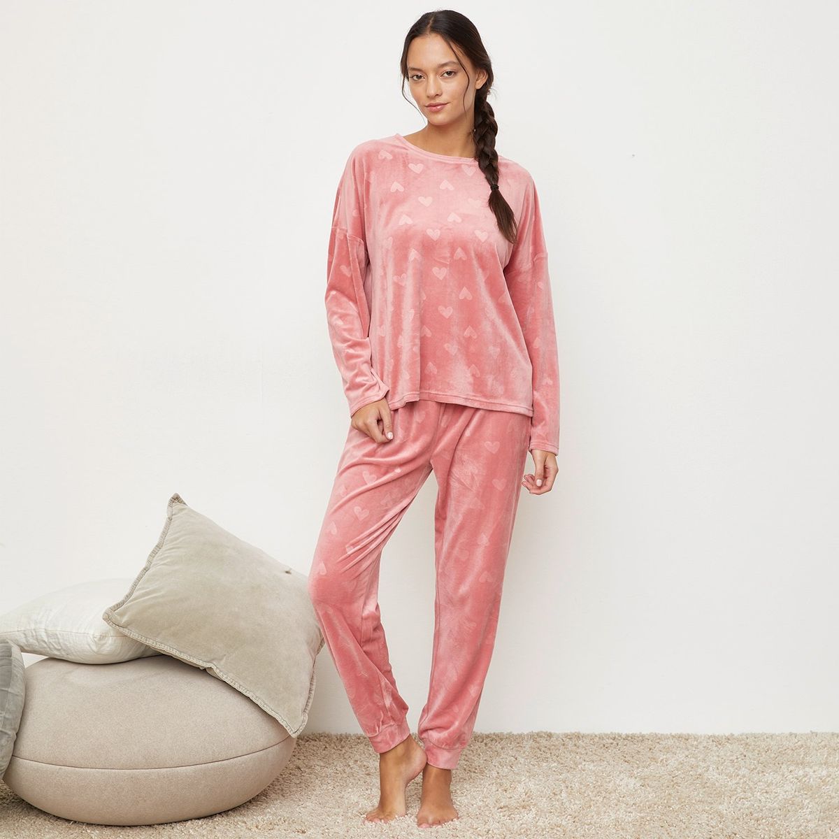 SYBILLA - Conjunto de pijama con pantalón Mujer Largo Manga larga Sybilla