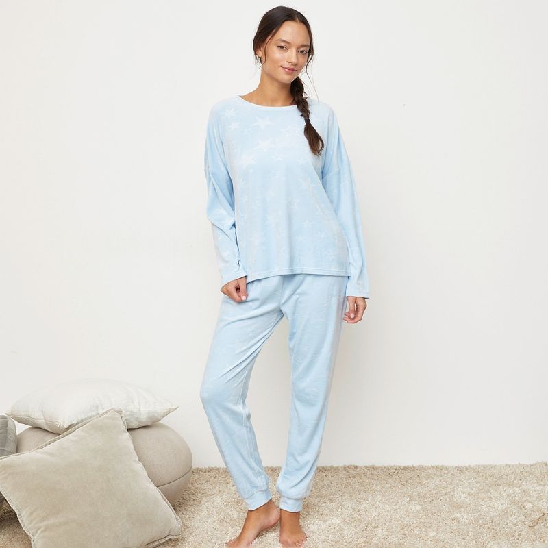 SYBILLA - Conjunto de pijama con pantalón Mujer Largo Manga larga Sybilla