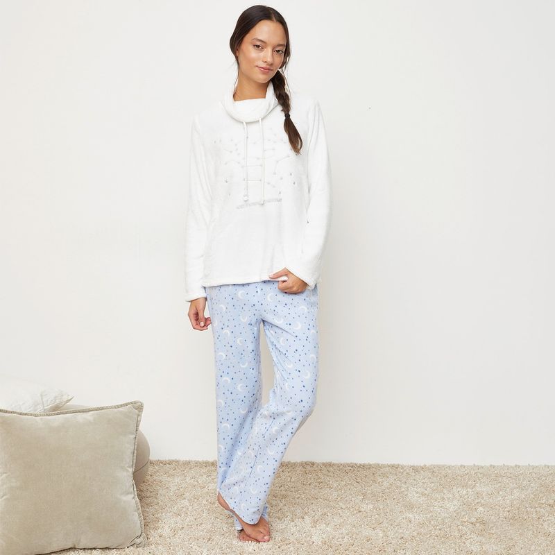 SYBILLA - Conjunto de pijama con pantalón Mujer Largo Manga larga Sybilla