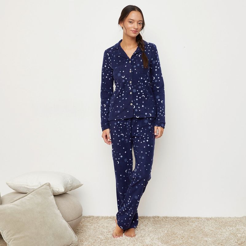 SYBILLA - Pijama completa con pantalón Mujer Largo Manga larga Estampado  Sybilla