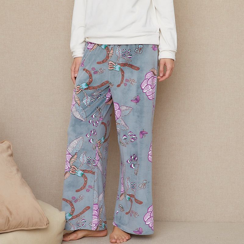BLU - Pantalón de pijama Mujer Largo  blu