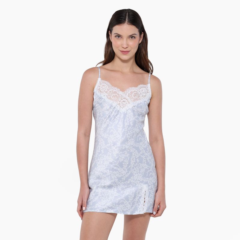 BLU - Vestido de dormir Mujer Corto Blu