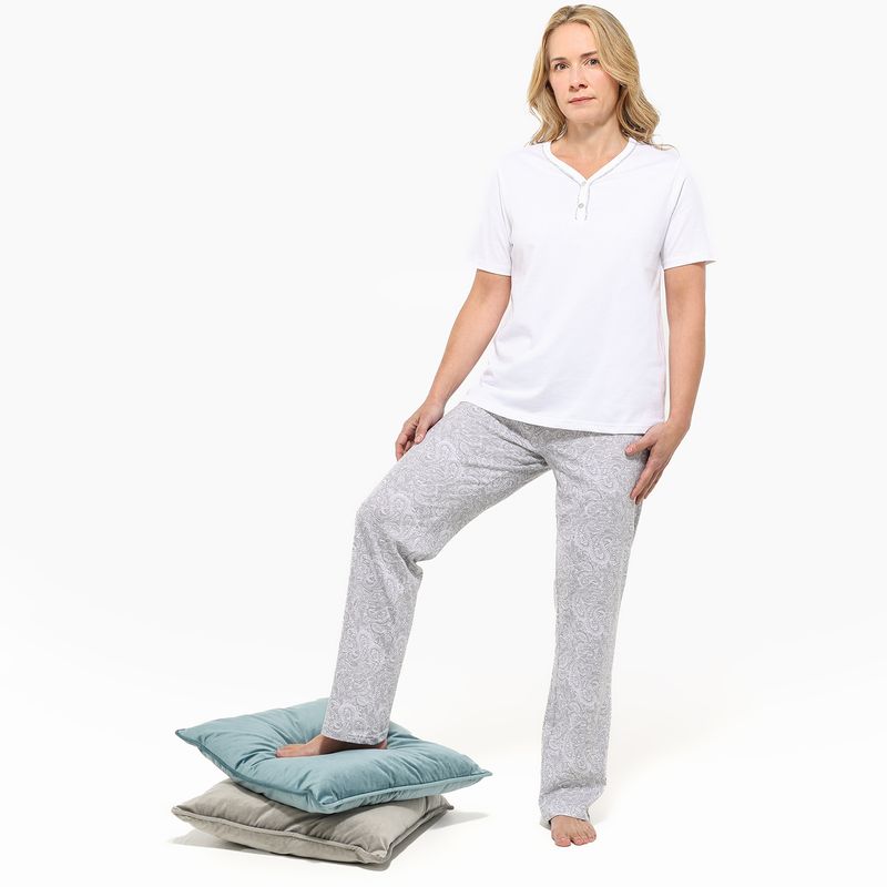 SOUTHLAND - Pijama completa con pantalón Mujer Largo Manga corta Southland