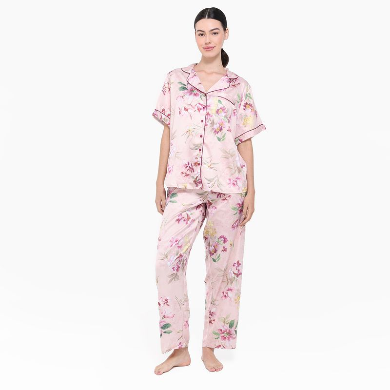 BLU - Pijama completa con pantalón Mujer Largo Manga corta Blu