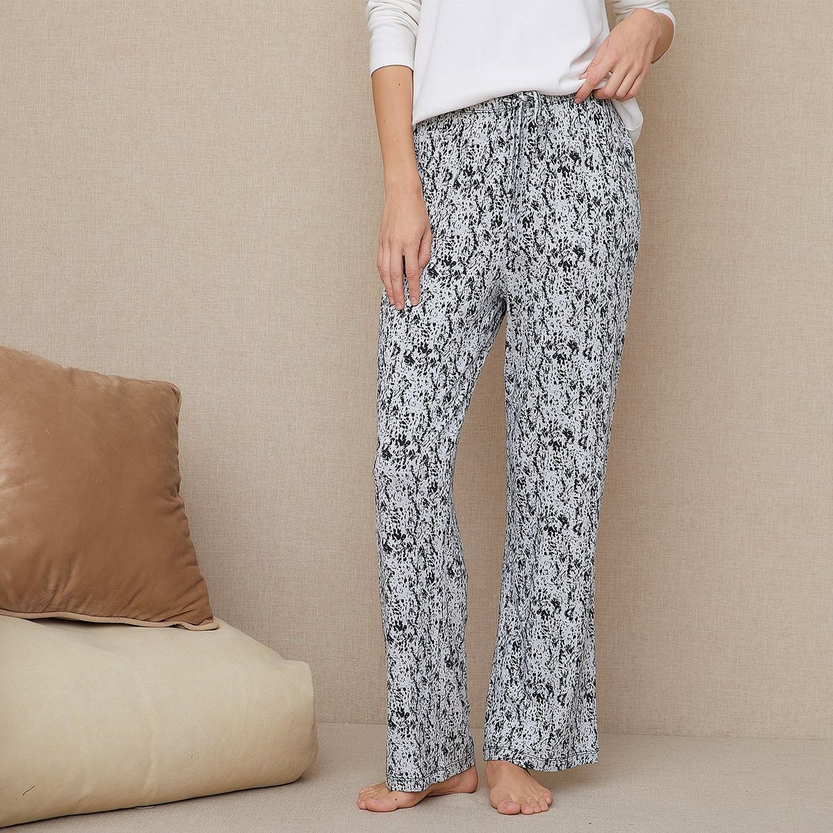 BLU - Pantalón de pijama Mujer Largo de Viscosa blu