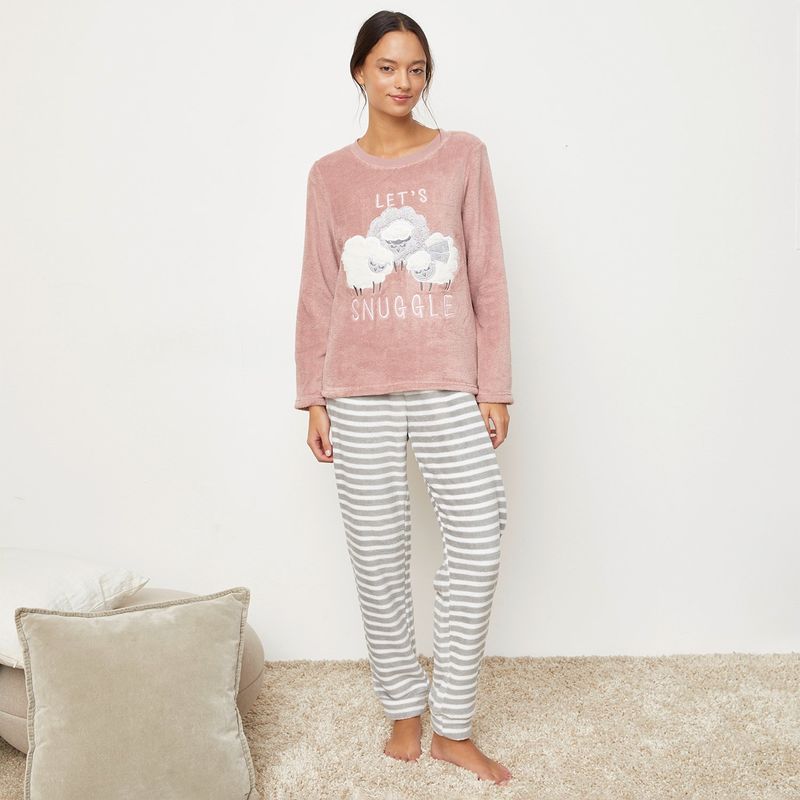 SYBILLA - Pijama completa con pantalón Mujer Largo Manga larga  Sybilla
