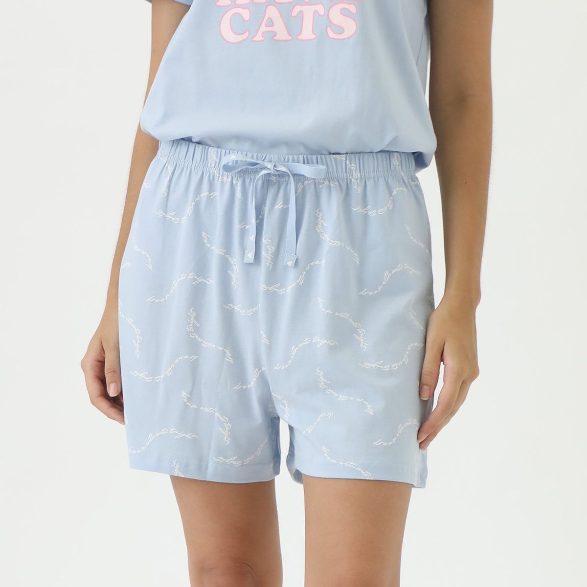 SYBILLA - Short de pijama Mujer Corto de Algodón Sybilla