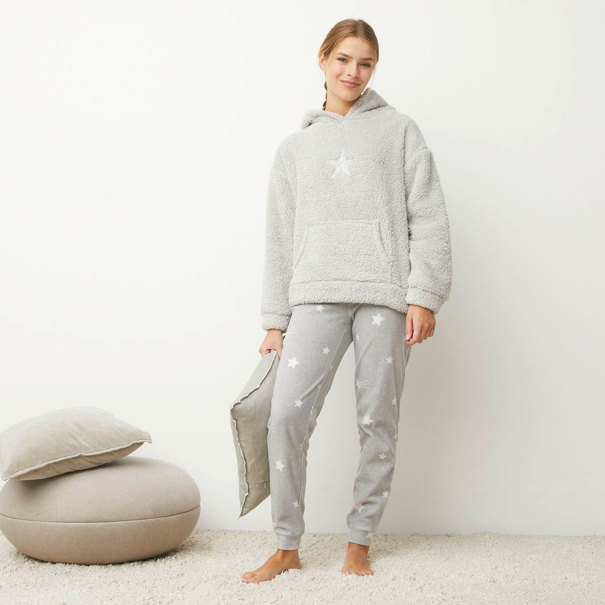 SYBILLA - Pijama completa con pantalón para Mujer Manga larga Sybilla