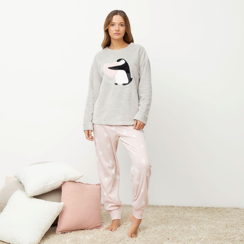SYBILLA - Pijama completa con pantalón Mujer Largo Manga larga Estampado Sybilla