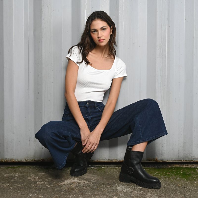 DENIMLAB - Jean Wide leg Mujer Tiro medio Denimlab