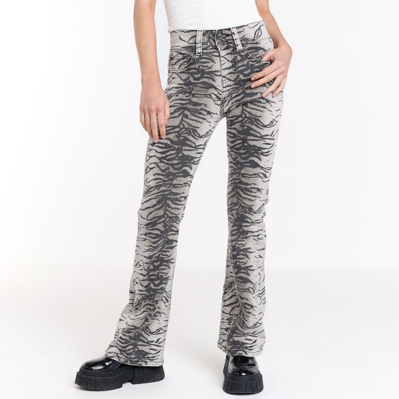 MOSSIMO - Jean Push Up Mujer Tiro medio Animal print Mossimo