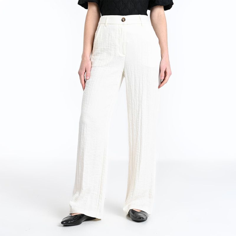 BASEMENT - Pantalón Wide Leg Mujer Tiro medio Basement