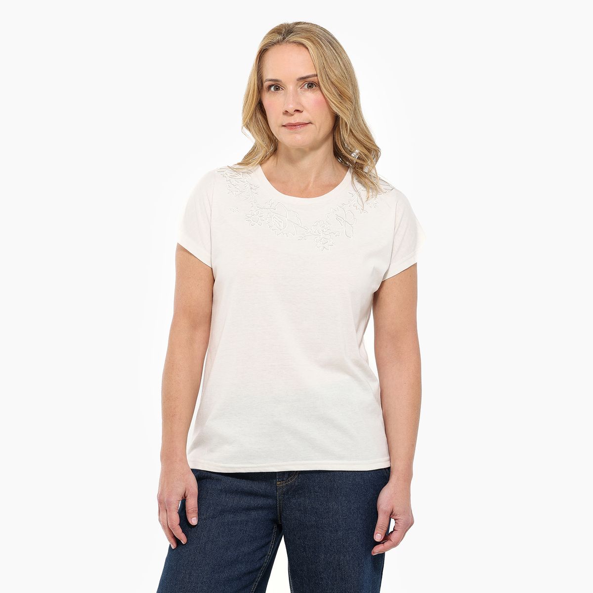 NEWPORT - Camiseta Mujer con Estampado Manga corta de Algodón Newport