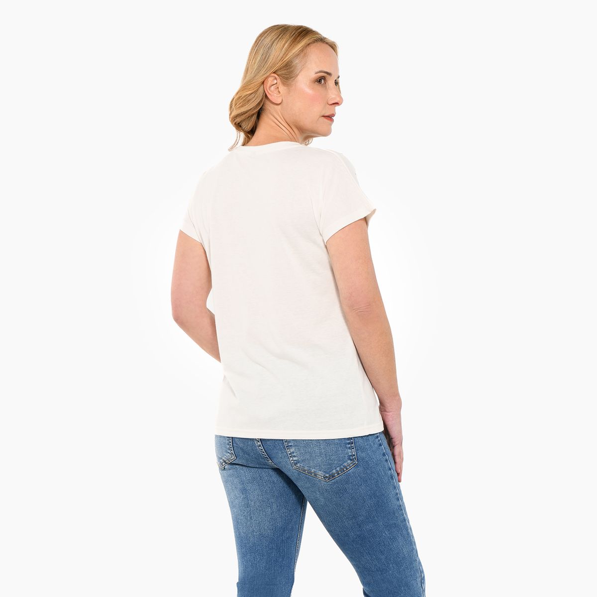 SOUTHLAND - Camiseta Mujer con Taches Manga corta de Algodón Southland