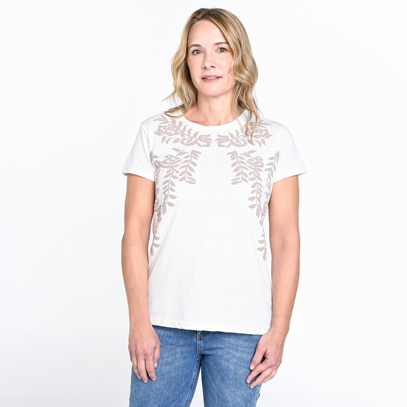 NEWPORT - Camiseta Mujer con Estampado Manga corta de Algodón Newport