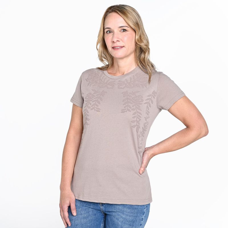 NEWPORT - Camiseta Mujer con Estampado Manga corta de Algodón Newport