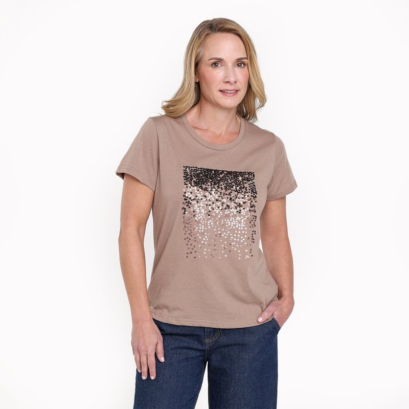 SOUTHLAND - Camiseta Mujer con Estampado Manga corta de Algodón Southland