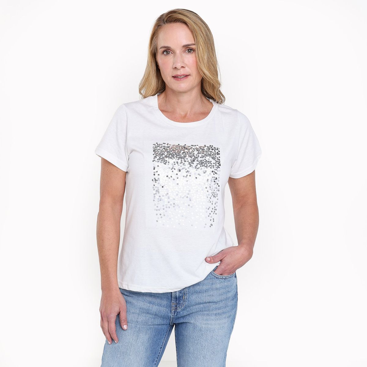 SOUTHLAND - Camiseta Mujer con Estampado Manga corta de Algodón Southland