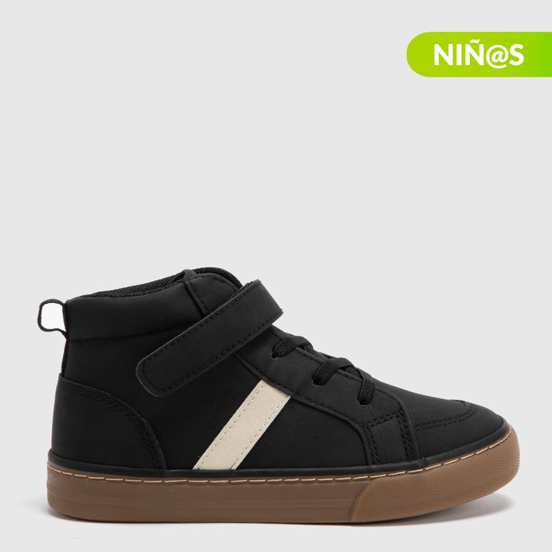 YAMP - Tenis moda Yamp Sp Skatehi K Niño con Velcro color Negro