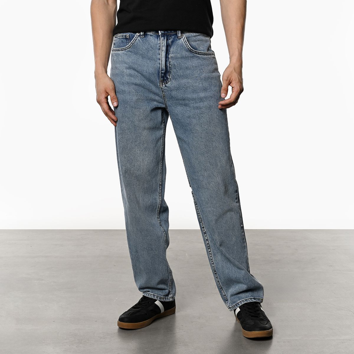 DENIMLAB - Jean 5 Bolsillos Hombre Baggy de Algodón Denimlab