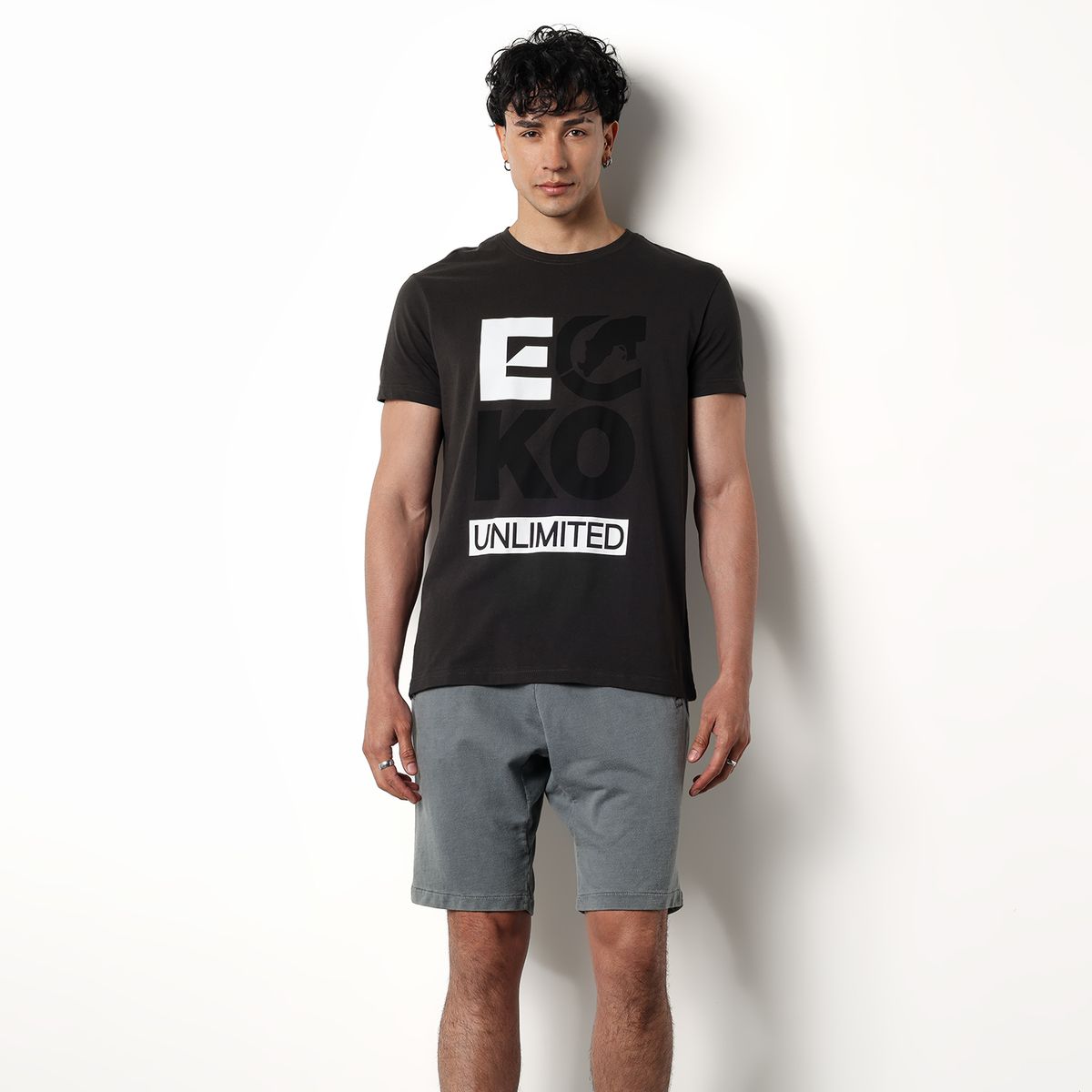 ECKO - Camiseta Hombre Manga corta con Logo de Algodón Ecko