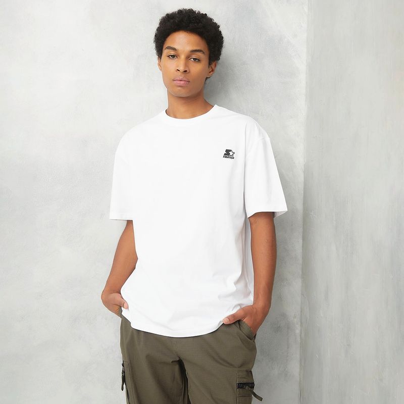 STARTER - Camiseta Hombre Manga Corta Oversize de Algodón Starter