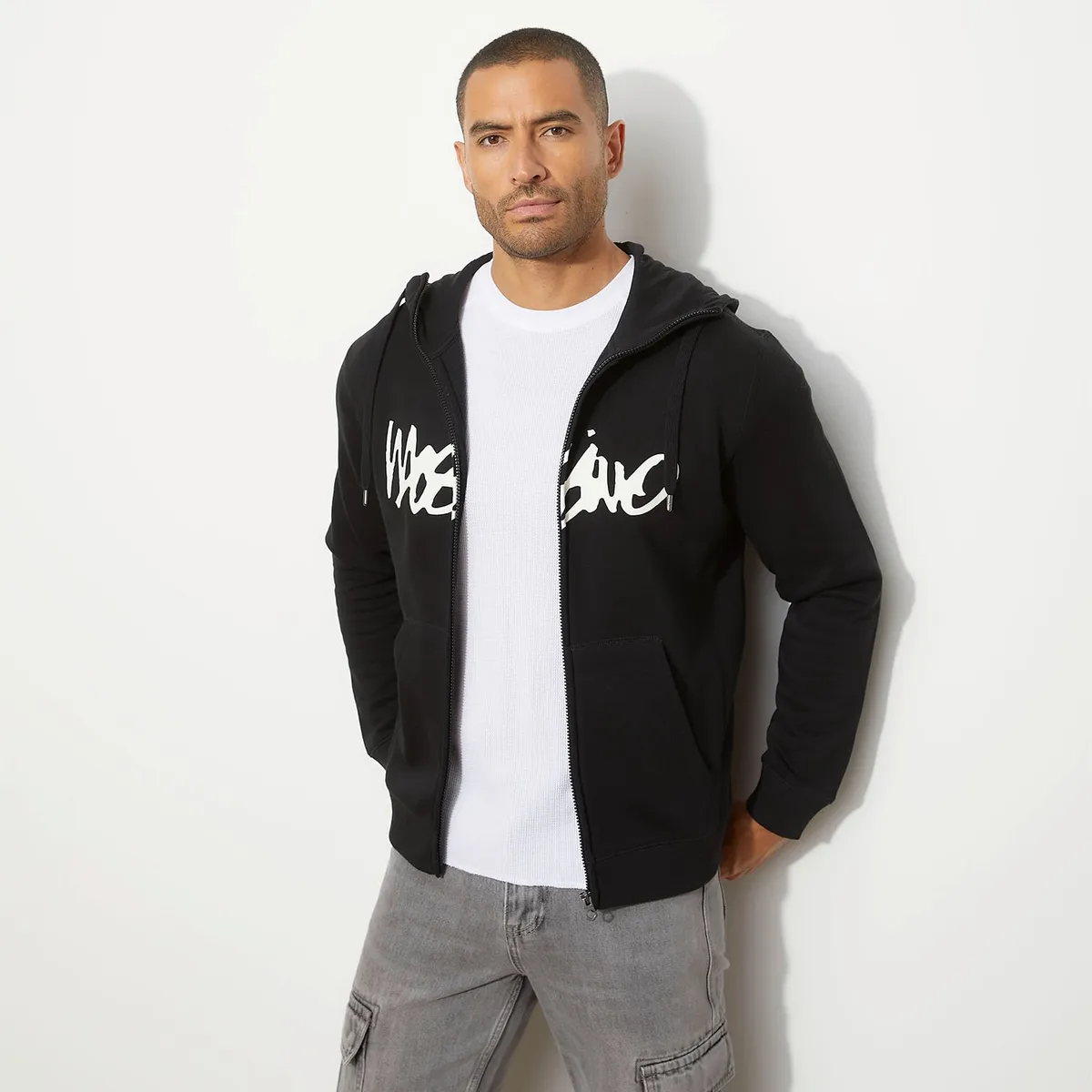 MOSSIMO - Hoodie Hombre Con Logo de Algodón Mossimo
