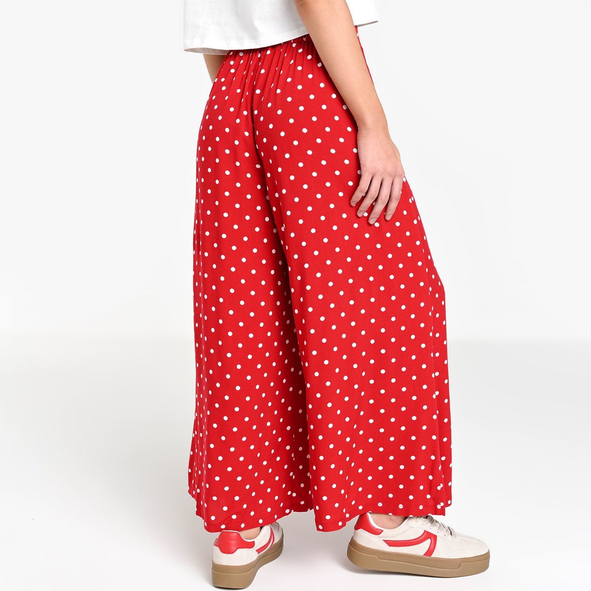 SYBILLA - Pantalón Culotte Mujer Tiro alto Animal print Sybilla