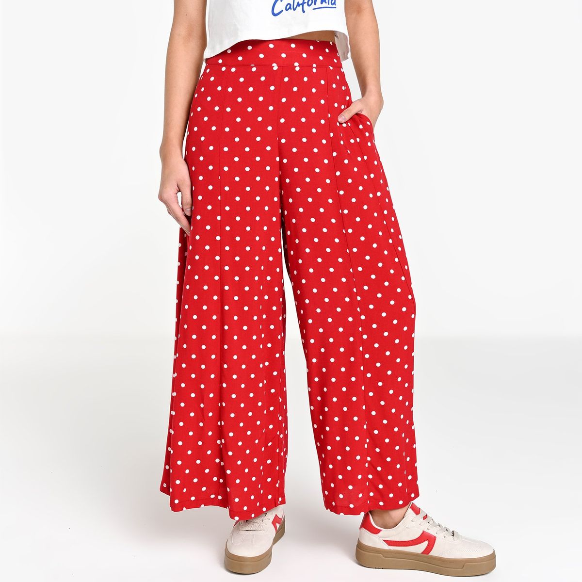 SYBILLA - Pantalón Culotte Mujer Tiro alto Animal print Sybilla