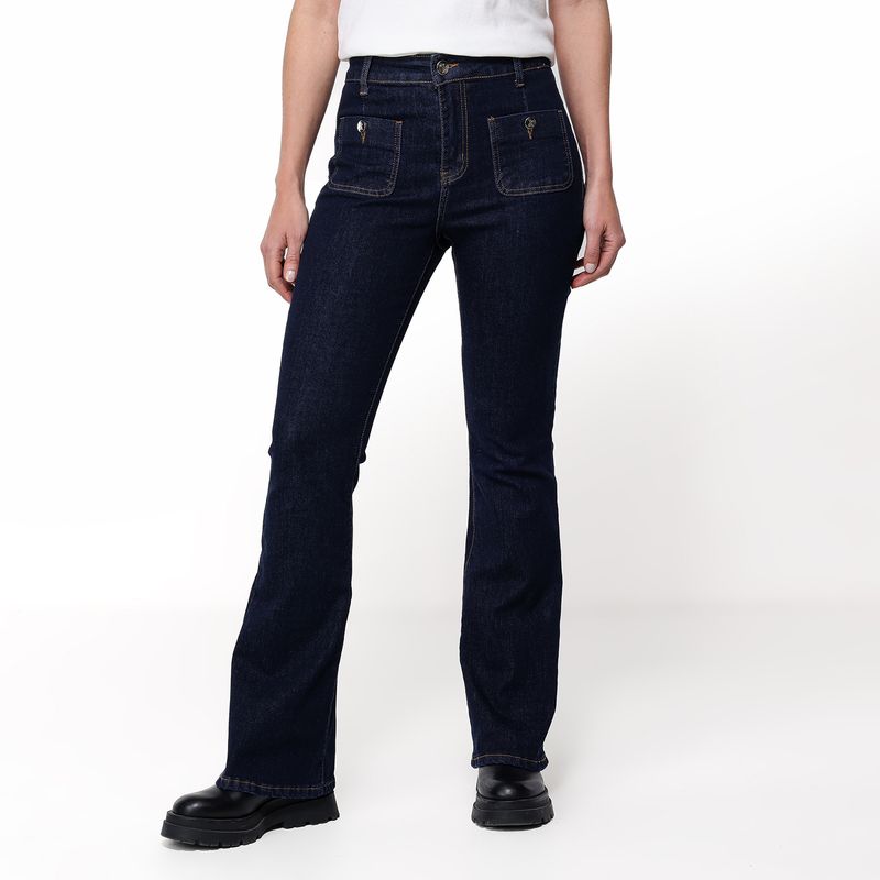 APOLOGY - Jean Flare Mujer Tiro medio APOLOGY