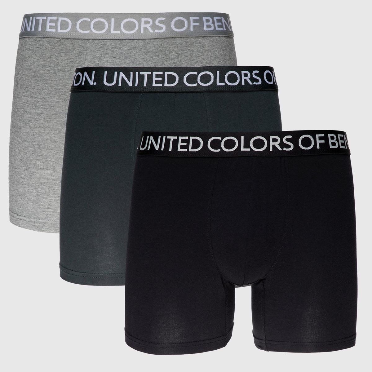 BENETTON - Boxer Hombre Pack de 3 de Algodón Benetton