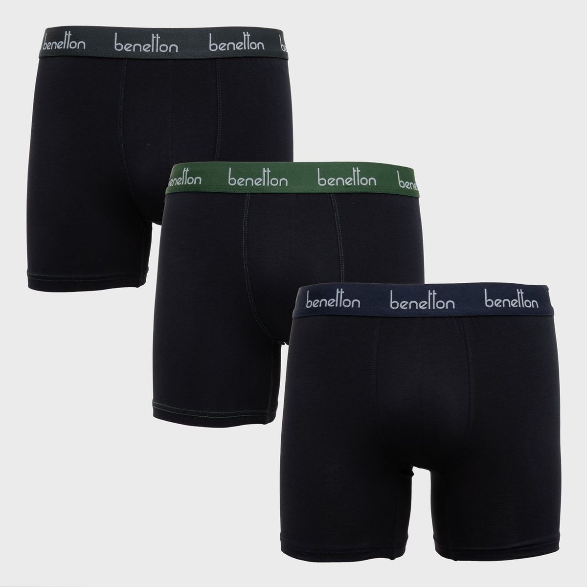 BENETTON - Boxer Hombre Pack de 3 de Algodón Benetton