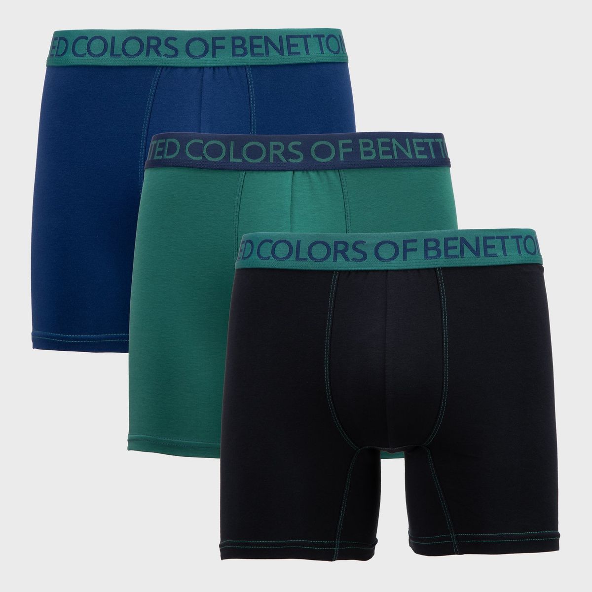 BENETTON - Boxer Hombre Pack de 3 de Algodón Benetton